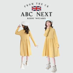英国ABC NEXT女童连衣裙冬装2022新款韩版保暖裙子儿童打底毛衣潮