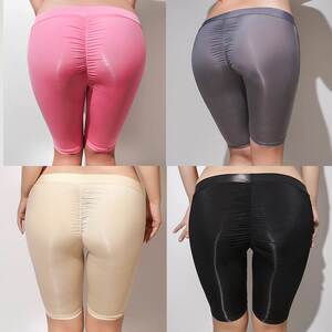 健美裤冰丝氨纶光泽液体打底衣真丝闪光野外透视无缝瑜伽紧身鲍鱼