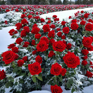 新品高原红切花雪地玫瑰月季花苗特大花庭院阳台盆栽花卉绿植蔷薇