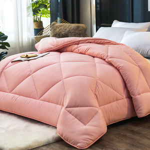 双人柔软纯学超厚棉被风冬被6斤立体大色寝室空r调被欧芯婚庆床.