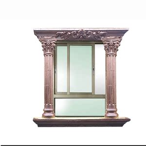 罗马柱窗套模具塑钢欧式别墅水泥外墙窗边窗户线条模型建筑模板