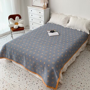 苏羽家居家纺新人浮力双人双面防跑床盖四季雪花棉床单榻榻米沙发