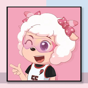 喜羊羊与灰太狼十字绣2022新款线绣卡通动漫钻石画点贴钻小幅刺绣