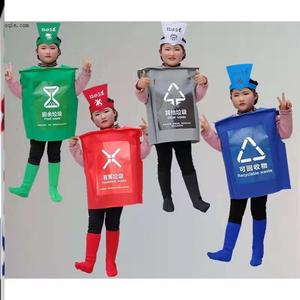环保服装儿童时装秀男童幼儿园新款个性垃圾分类宣传环保主题演出