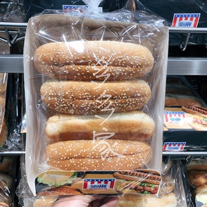 9012人付款淘宝曼可顿白芝麻热狗面包65g*10个美式食品包装上海costco
