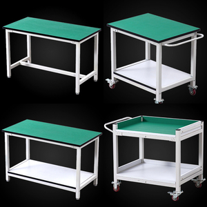 防静电手推车双层物料周转车移动带轮子工作台分拣车间工具车定制