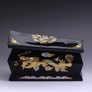 高档陶瓷汗玉骨灰盒玉石水晶男用女款虎头龙大理龙凤大号寿盒棺材