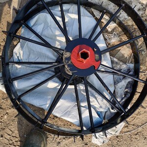 新款微耕行机走轮防滑轮转向大铁轮.