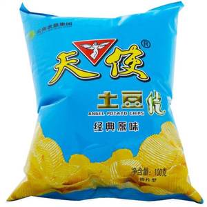 天使土豆片100g/16g薯片椒香麻辣原味番茄儿时怀旧休闲零食小吃