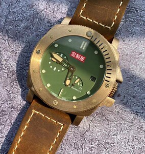 海鸥青铜手表机芯全自动机械大尺寸硬汉男运动夜光防水胖大海潮流