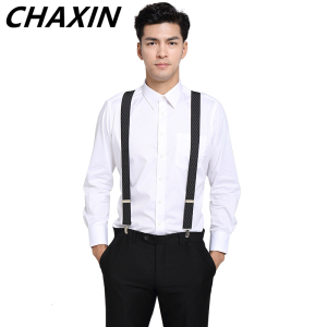 男士西装西裤松紧背带老年人裤子男式夹吊带成人吊带防滑吊裤带潮