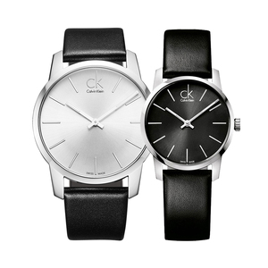 爆款【直营】calvin kleinck皮带石英情侣手表简约时尚男女表city