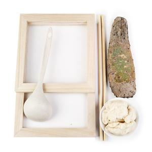 古法造纸术diy造纸o框构树皮纸浆工具材料包套装手工花草纸材料包