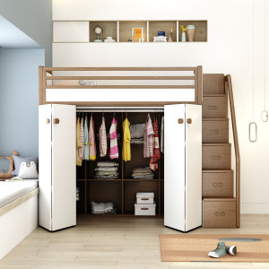 衣帽间一体床卧室