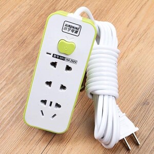 新j胖哥小宁2脚插头排插两项孔接线板插座两头二角眼相插排延长带