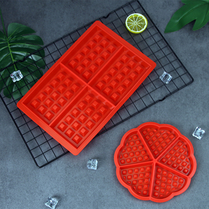 耐高温华夫饼硅胶模具心形米糕模型e松糕格子饼磨具可烤可蒸饼干