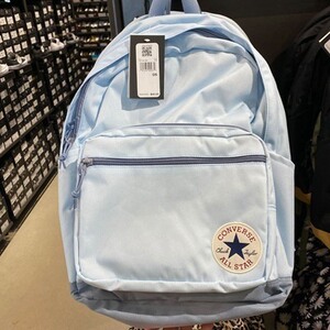 converse正品新款匡威双肩包书包大容量女大学生经典款背包浅蓝色