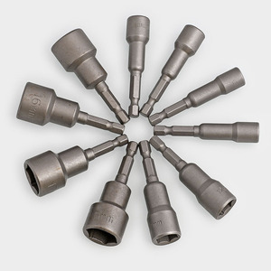 钻尾螺丝套筒cr-v合金钢强磁外六角6角风批头5/6/7/8/10/12/14-19