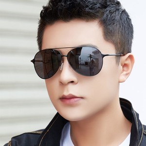 男士墨镜大脸方脸适合的黑色偏光太阳镜开车专用驾驶镜蛤蟆眼睛潮