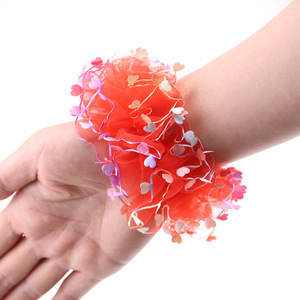 80年代c怀旧头花新款儿童花冠饰品公主盘发发圈扎头绳发圈女孩舞0人