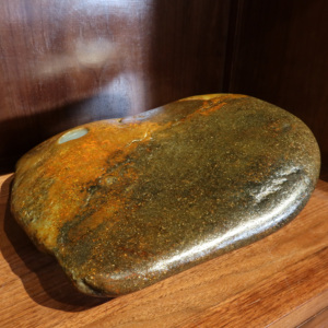 【米子米斗】新疆和田玉沙枣青原石摆件