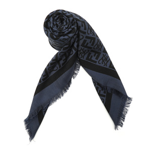 fendi/芬迪22春夏ff提花图案桑蚕丝羊毛男士方围巾丝巾