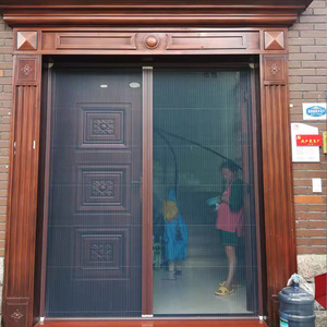 隐形纱门伸缩推拉式自粘别墅大门防蚊门帘农村大门隐形纱窗入户门