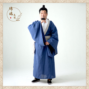 棉麻汉服三国演义服装水浒传演出服麻布平民汉服大袖交领古装时期