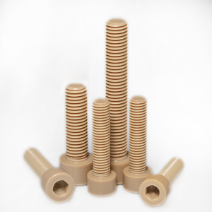 peek尼龙圆柱头内六角螺丝高强度螺栓绝缘塑料螺钉m2.5m3m4m5-m12