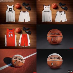 篮球服球衣篮球品牌LOGO VI样机贴图效果图 PSD模板素材