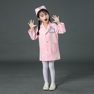 儿童护士医生演出服装幼儿宝宝过家家职业角色扮演小白大褂小孩子