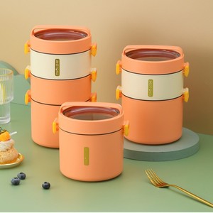韩版不锈钢304手提保温饭盒多层便当盒学生便携可微波电磁炉加热
