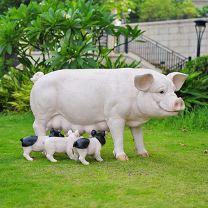 假的仿真超市模型花猪小猪摆件庭院花园院子饭店雕塑香猪摆设装饰