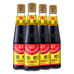 海天陈醋450ml*4瓶家用烹饪炒菜凉菜凉面饺子包蘸料调味酿造食醋