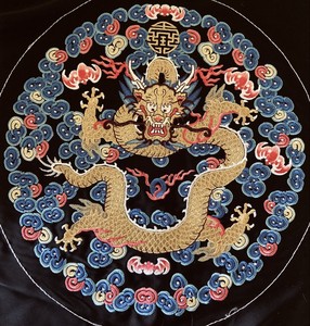 团龙补子正龙装裱画成衣辅料重工刺绣