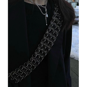 hotbox手工定制编织stefan vibe风肩带far archive裤链包带链