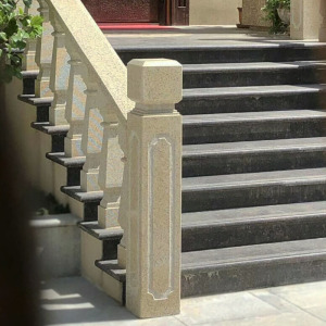 新品栏栏岗子阳台大理石柱护杆围栏花柱岩石材罗马柱w户外别墅庭