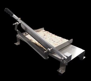 不锈钢切片机切肉神器阿胶糕牛轧糖切片块机切块手动商用大尺寸