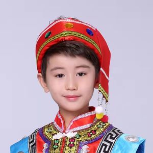蒙古族帽子清朝小王爷帽圆顶男孩少数民族舞蹈演出传统头饰1人付款69