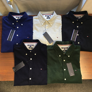 tommy kith灯芯绒衬衫男士正肩商务打底衬衣纯棉汤米潮流青年男装