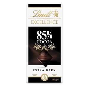 Lindt瑞士莲特醇法国进口排装85%可可黑巧克力100g*1块