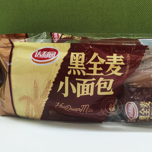 达利园法式小面包官方旗舰店达利园黑全麦小面包200g*4袋粗粮早餐