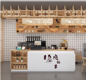 蛋糕甜品店咖啡店收银台小型柜台商用定制简约现代奶茶店吧台小型