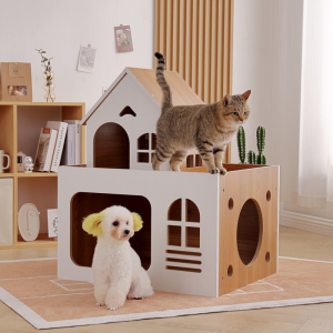 实木猫别墅猫笼子家用猫舍猫柜室内繁育笼猫窝多二层小猫房子狗屋