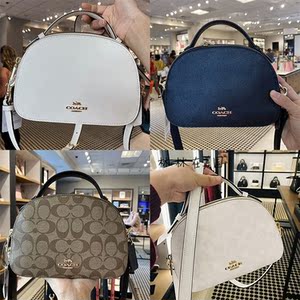 美国代购coach蔻驰馒头包serena小号新款双拉链真皮单肩斜挎女包