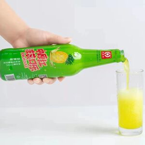 波蕊口乐中原红郏县特产果味菠萝味碳酸饮料500ml*6/12瓶玻璃瓶