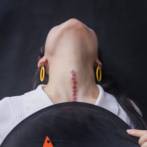 假伤疤仿真贴刀疤贴割腕假伤口万圣节纹身贴刀疤纹身贴流血防水女