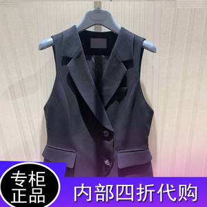 专柜女装阿玛施正品官方旗店官网2022新款职业西装马甲背心女上衣
