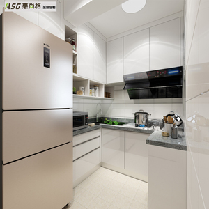 惠尚格香港厨房定做现代整体橱柜吊柜设计安装定制时尚轻奢欧美风