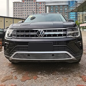 17-21款大众途昂改装专用x配件中网前保险杠装饰条前脸防虫网亮条